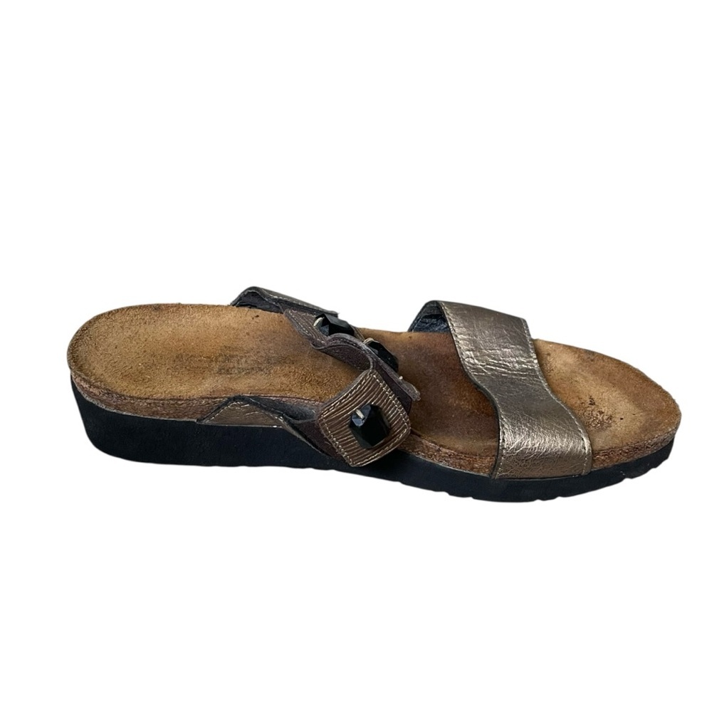 NAOT Ashley Wedge Sandals With Stones Gold 39 - Picture 4 of 9